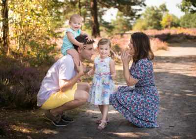 Family portrait outdoors in Surrey