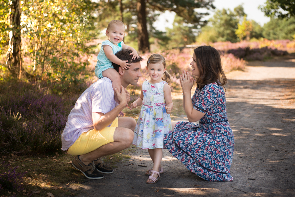 Family portrait outdoors in Surrey