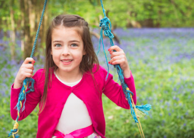 Lily and Poppy in Bluebells