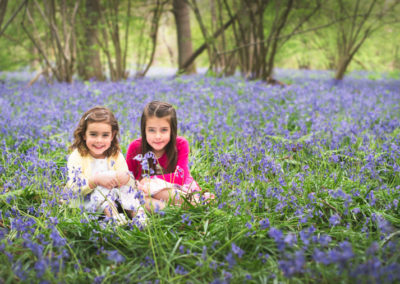 Lily and Poppy in Bluebells
