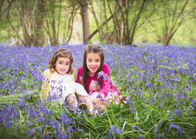 Lily and Poppy in Bluebells