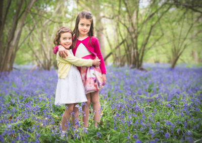 Lily and Poppy in Bluebells