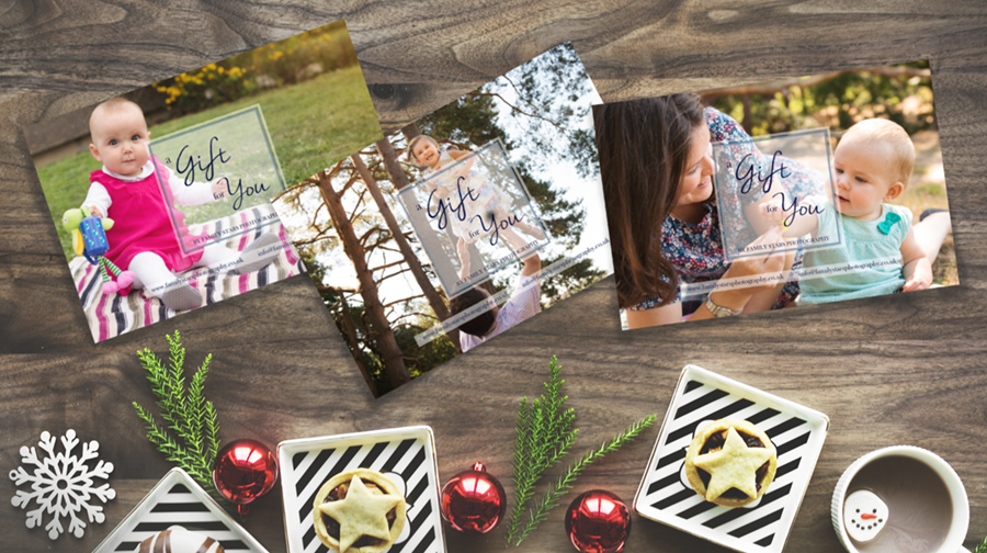Photo gift vouchers as a Christmas present