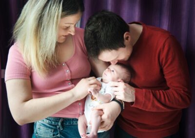 Family with newborn